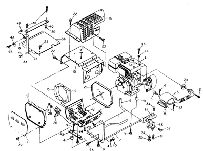 Sheet Metal Manual Start Units No. 65127 Diagram and Parts List for 8751-1-G4050  Briggs and Stratton Generator